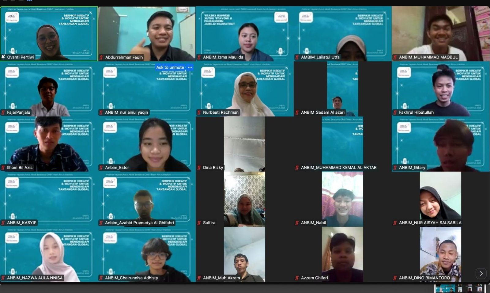 Webinar "Berpikir Kreatif dan Inovatif untuk Menghadapi Tantangan Global"